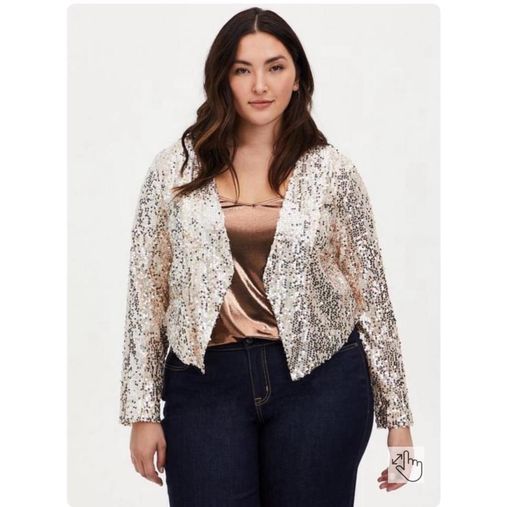 Torrid rose gold sequin blazer size 4/4X